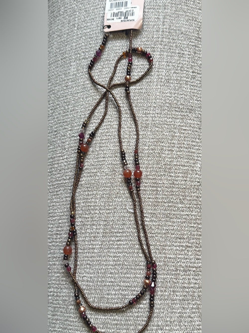 Rachel Brown Beaded Necklace with Carnelian-Toned Accents